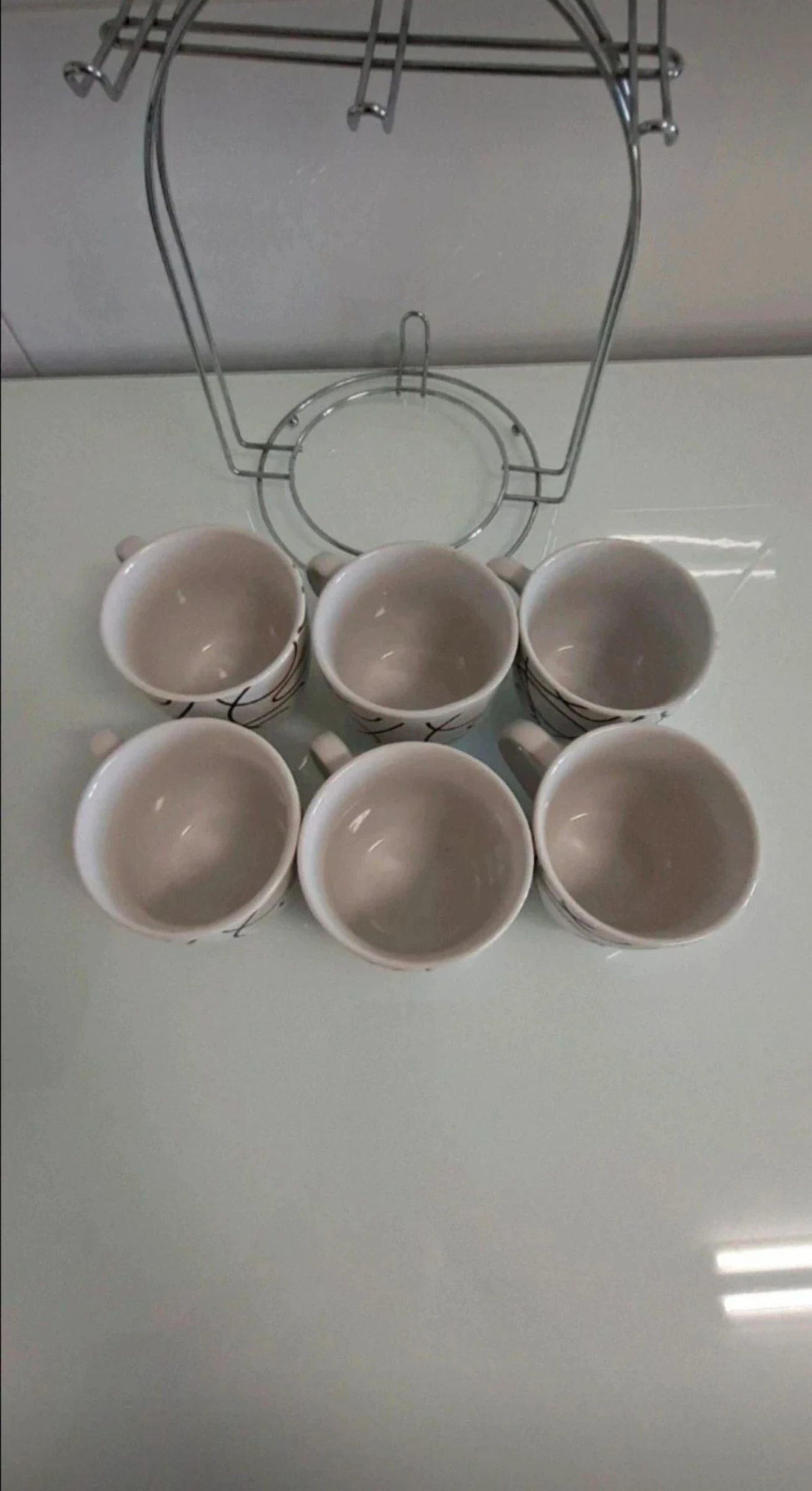 Set of 6 cups with stand – photo 5